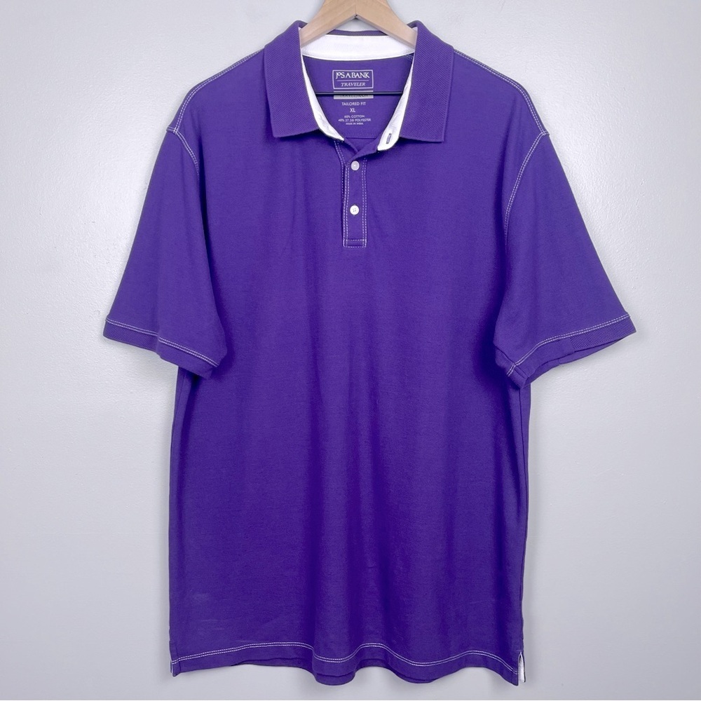 Jos A. Bank Traveler Travel Tech Tailored Fit Performance Polo Size XL;  Golf
